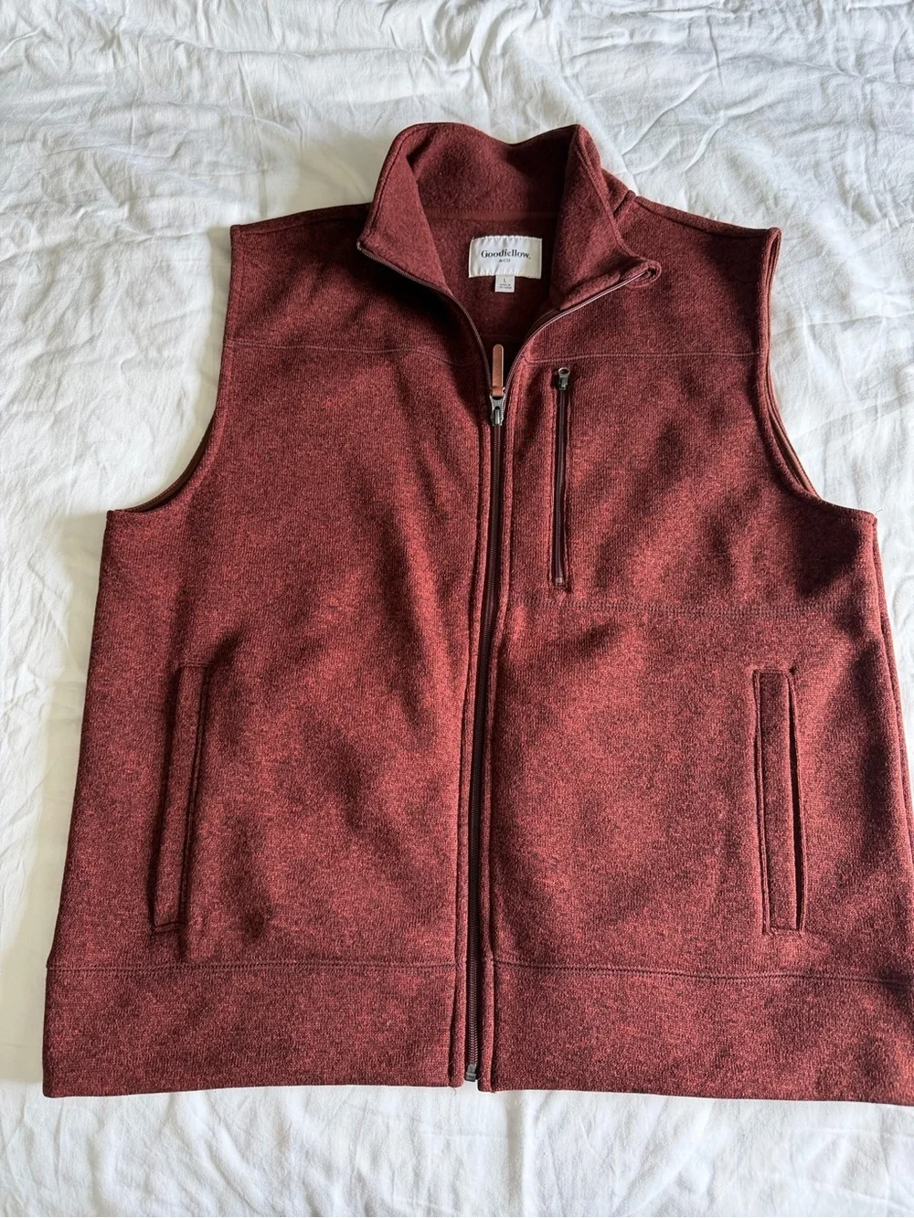 Goodfellow & Co Men's burnt orange Zip-Up Vest